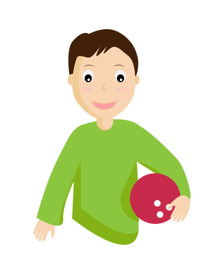 Chłopiec z kulą do gry w kręgle na półkoloniach Wrocław